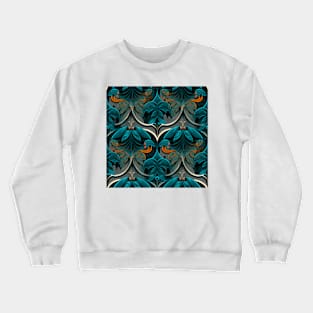 Fancy Teal and Orange Crewneck Sweatshirt